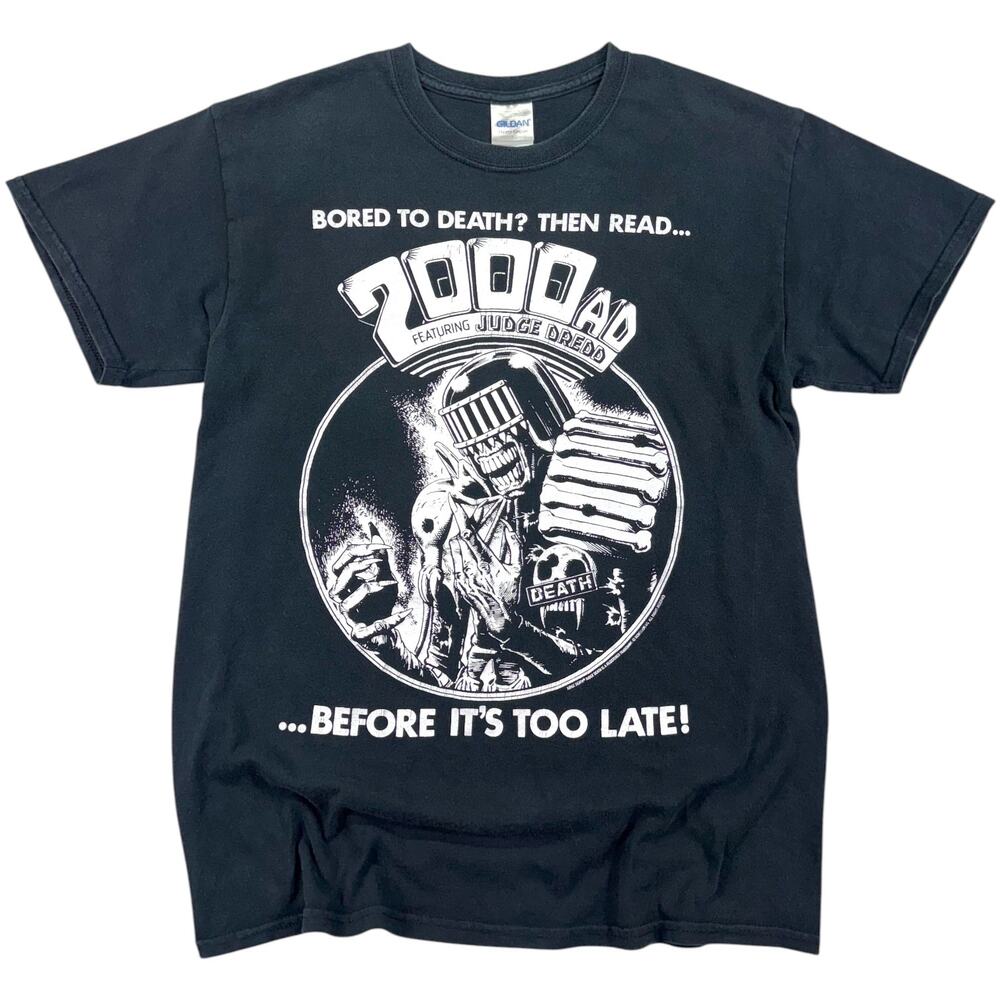 Vintage 2000 Ad Judge Dredd T-shirt Men's MEDIUM Comic Promo RARE